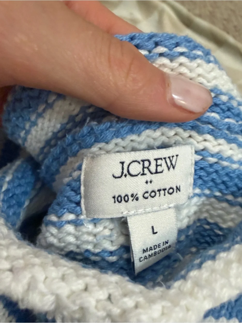 J crew mountain stream ivory Classic mockneck sweater